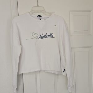 White Nashville Sweatshirt Nwt Sz Sm